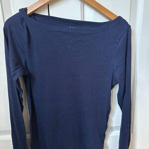 Navy Boatneck Tee